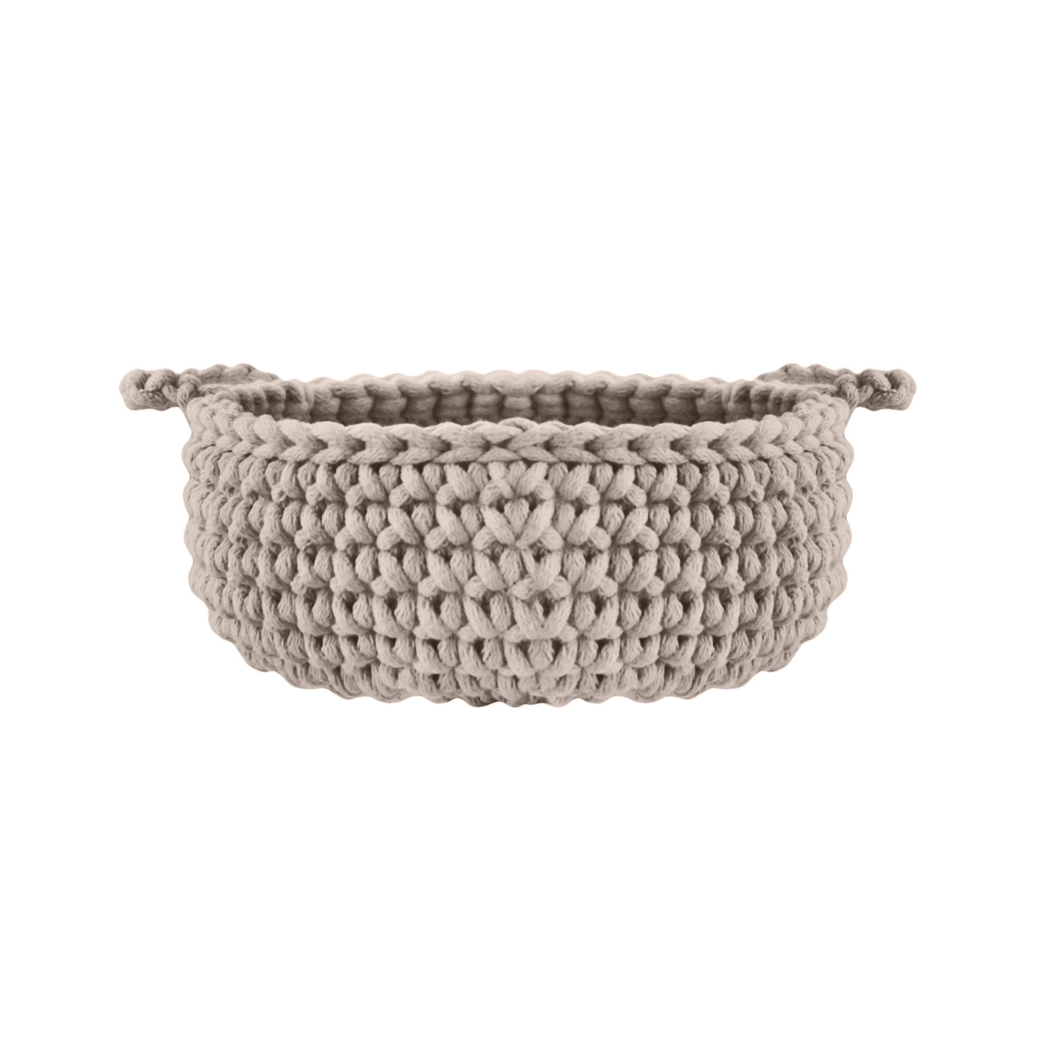 Crochet flat basket, Small | BEIGE - Zuri House