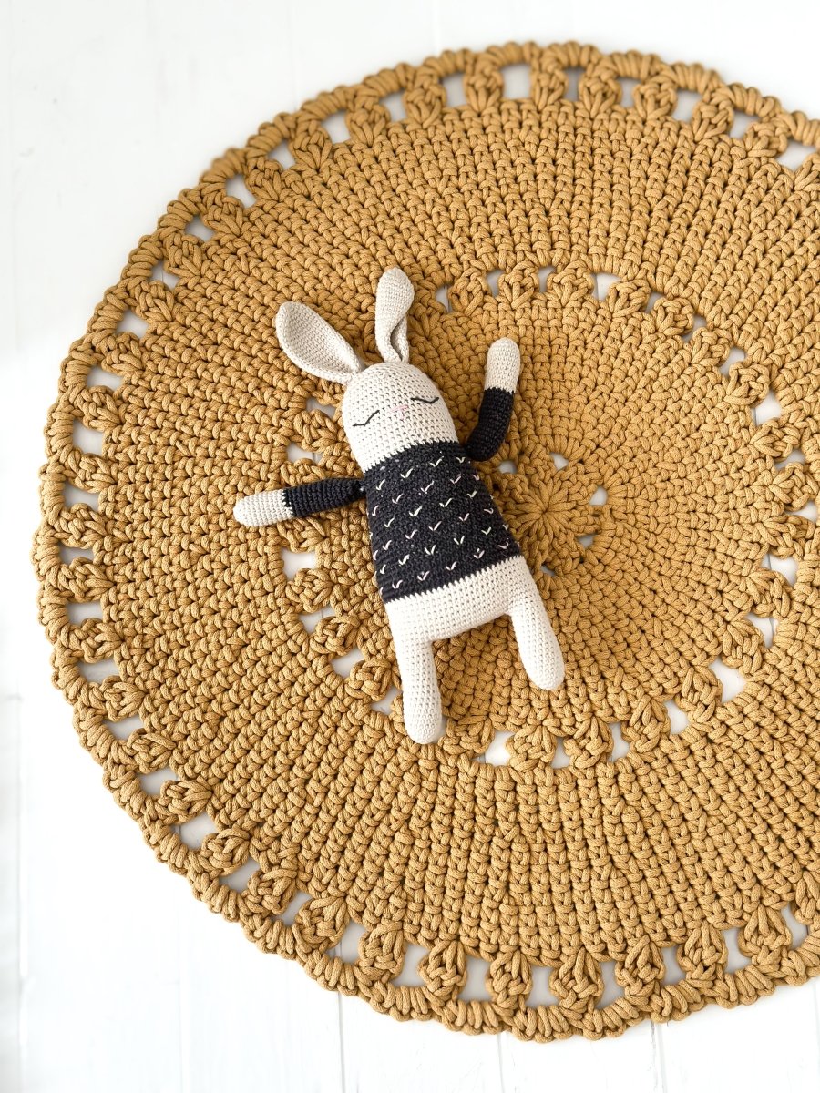 Crochet BOHO rug | MUSTARD - Zuri House