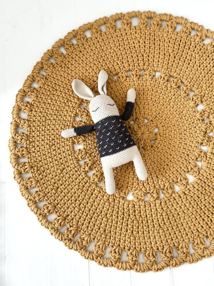 Crochet BOHO rug | MUSTARD - Zuri House