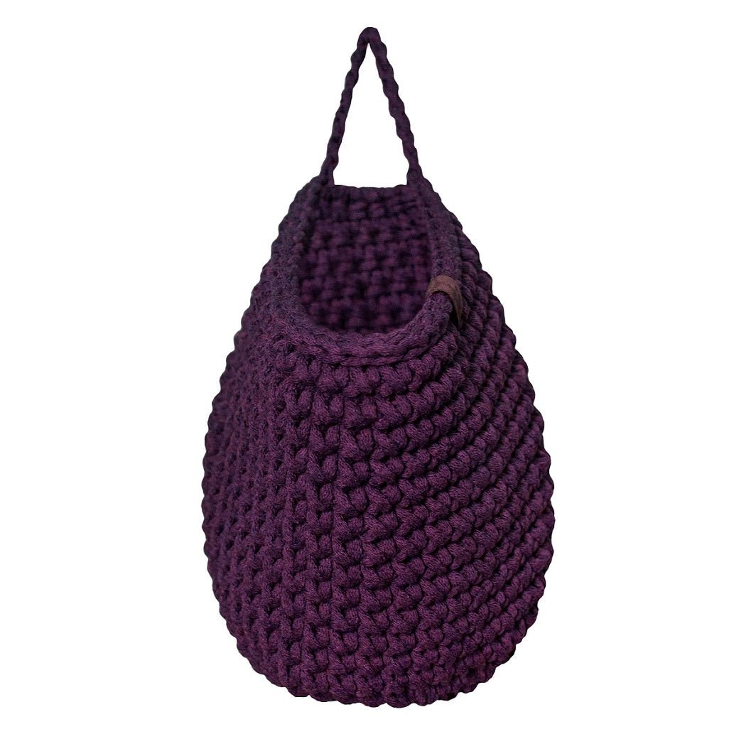Crochet hanging bags | AUBERGINE - Zuri House