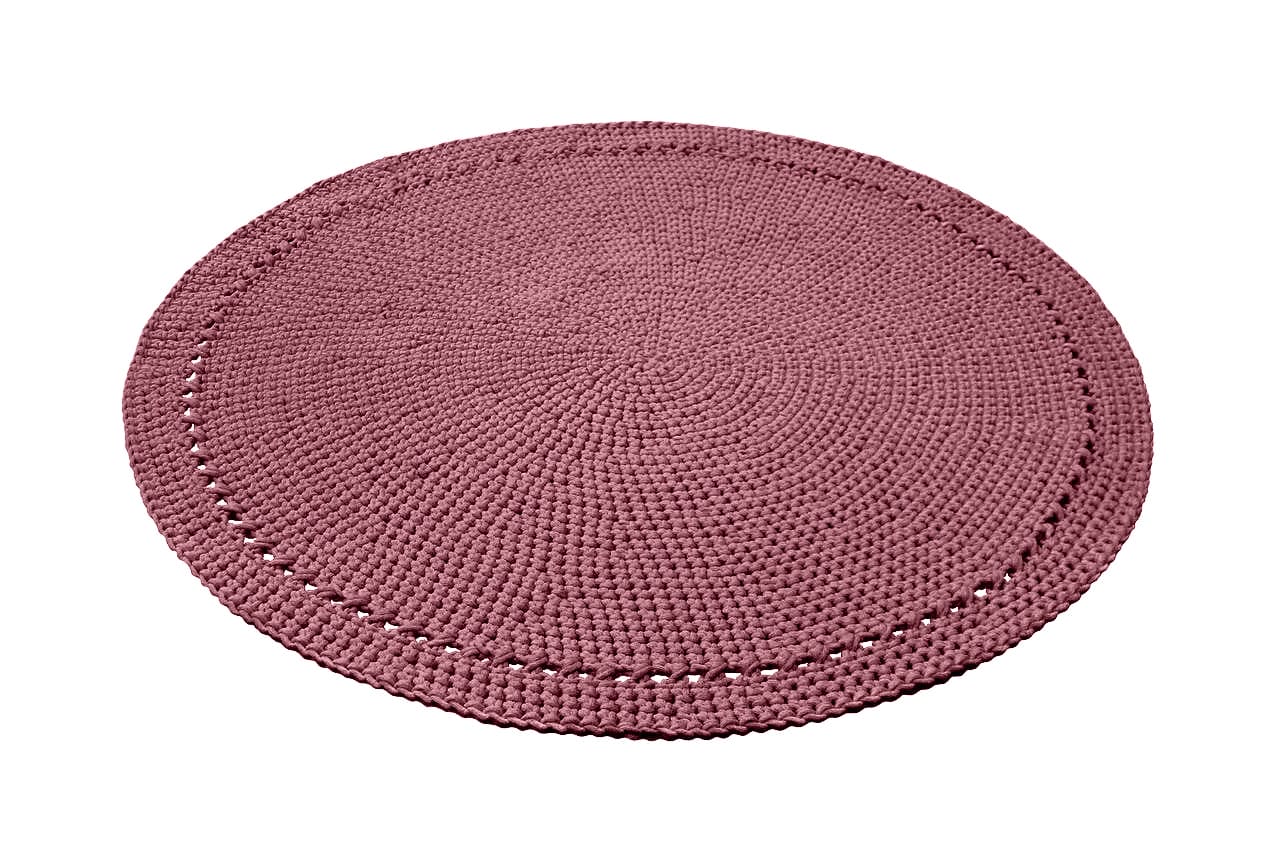 Crochet rug NEBO | OLD ROSE