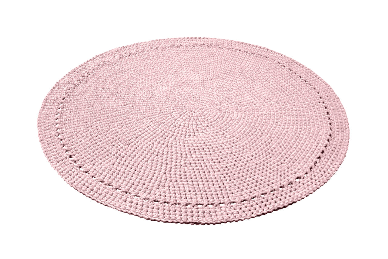 Crochet rug NEBO | POWDER PINK