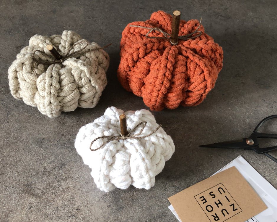 CROCHET PUMPKINS (SET OF 3) - Zuri House