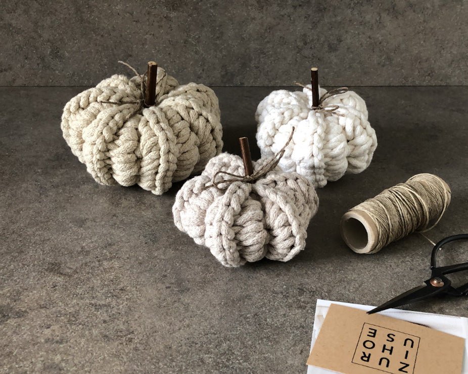 CROCHET PUMPKINS (SET OF 3) - Zuri House