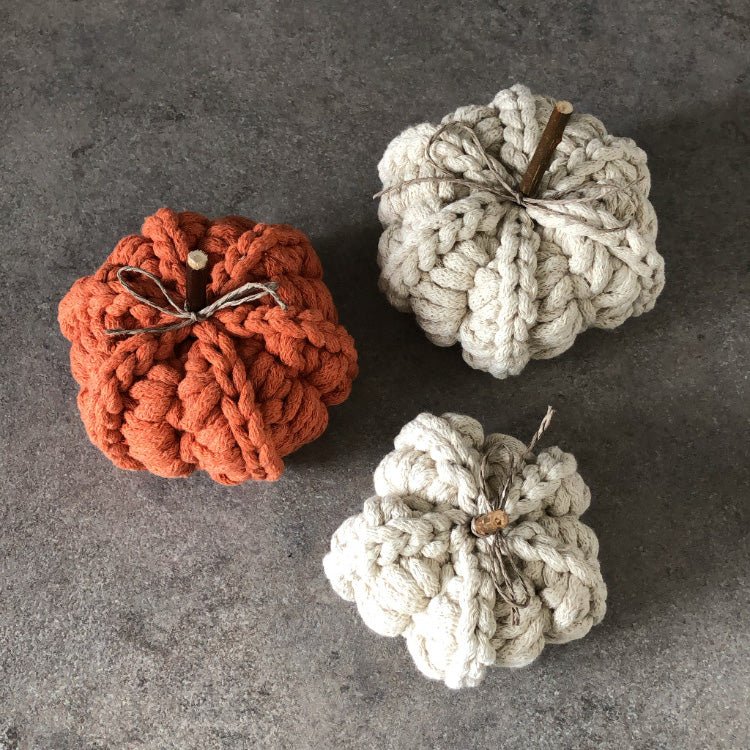 CROCHET PUMPKINS (SET OF 3) - Zuri House