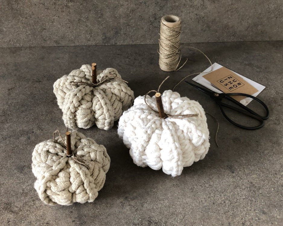 CROCHET PUMPKINS (SET OF 3) - Zuri House