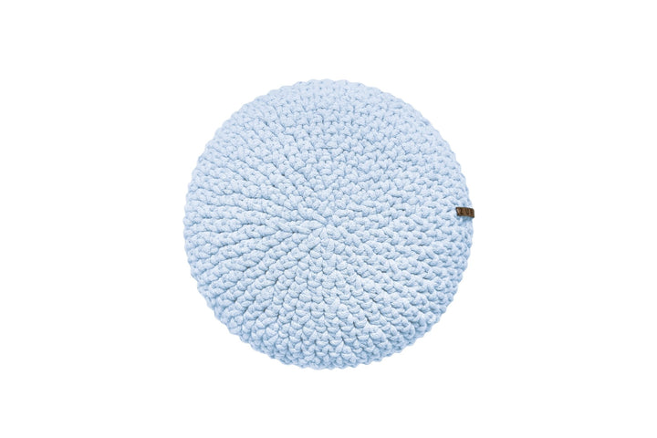 Crochet round cushion BABY BLUE - Zuri House