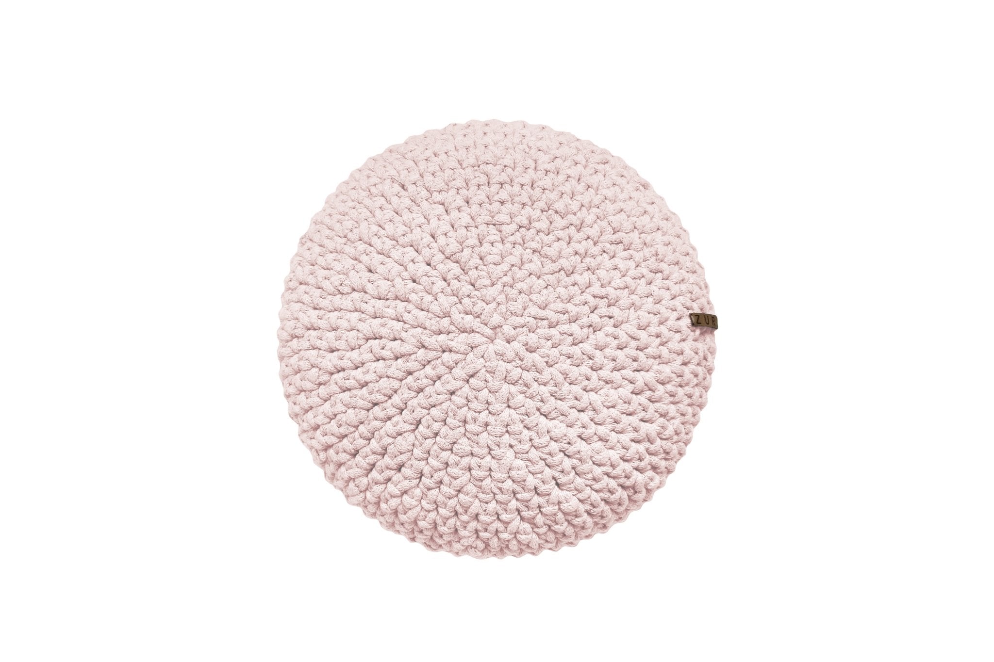 Crochet round cushion POWDER PINK - Zuri House