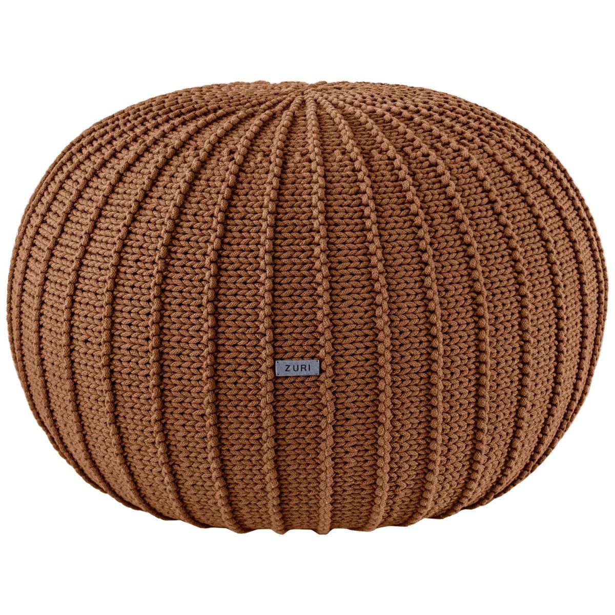 Knitted pouffe, Large | CINNAMON - Zuri House