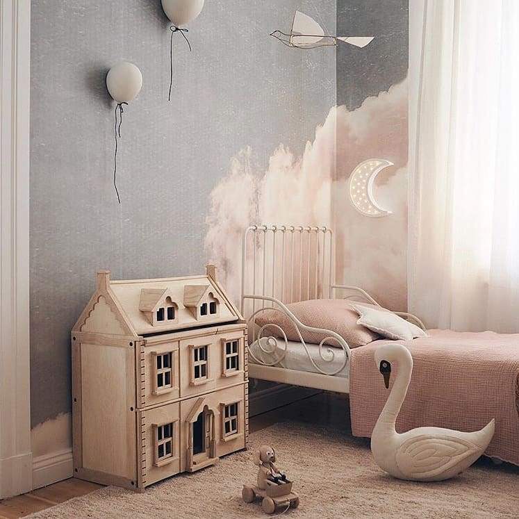 Nursery Night Light Moon WHITE - Zuri House