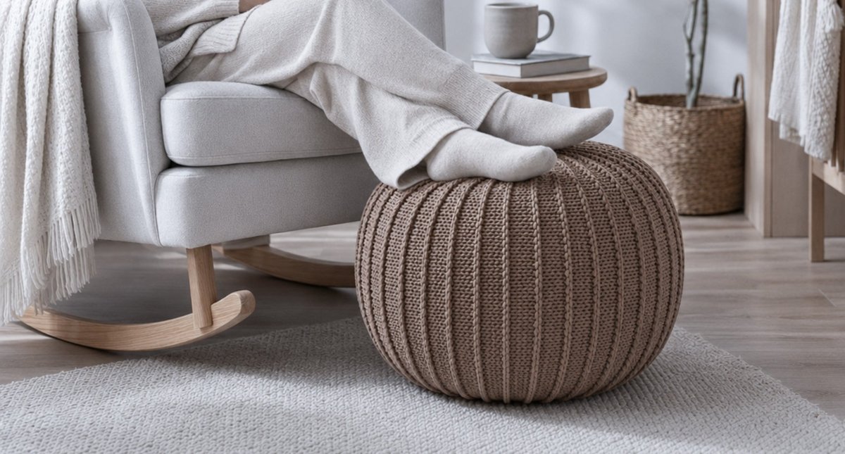 KNITTED POUFFES - Zuri House