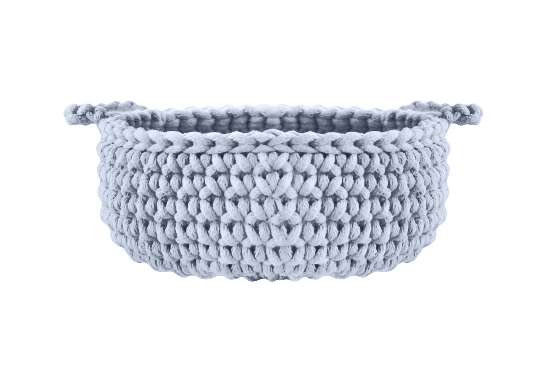 Crochet flat basket, Small | BABY BLUE