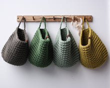 Crochet hanging bags | OLIVE GREEN