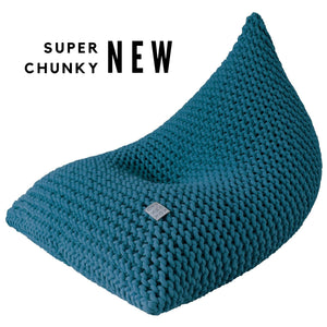 Chunky knitted bean bag | PETROL