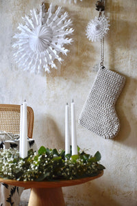 Crochet Christmas Stocking | OATMEAL | Personalised name