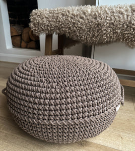 Crochet ottoman |  MOCHA