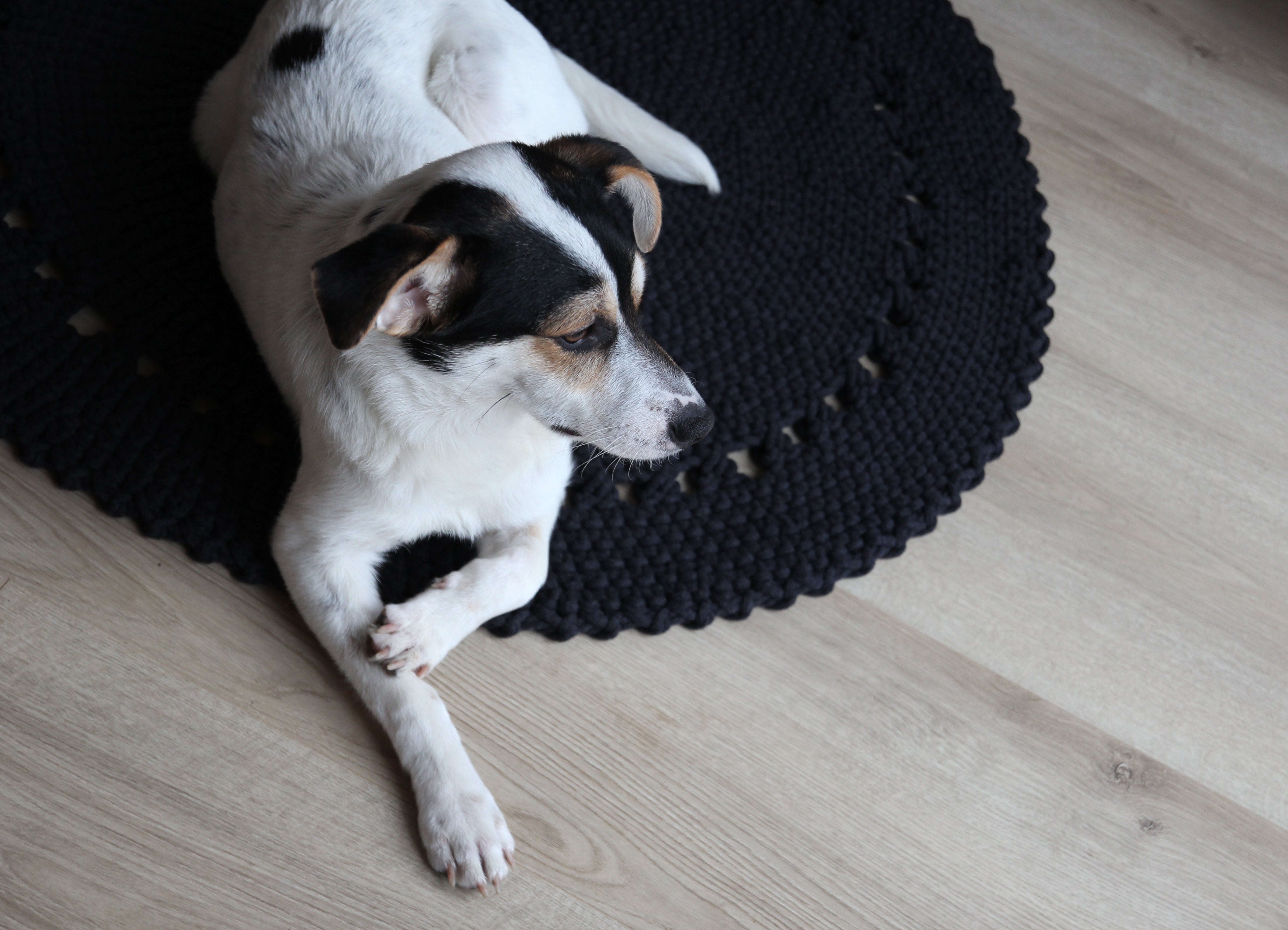 Crochet rug NEBO | CHARCOAL