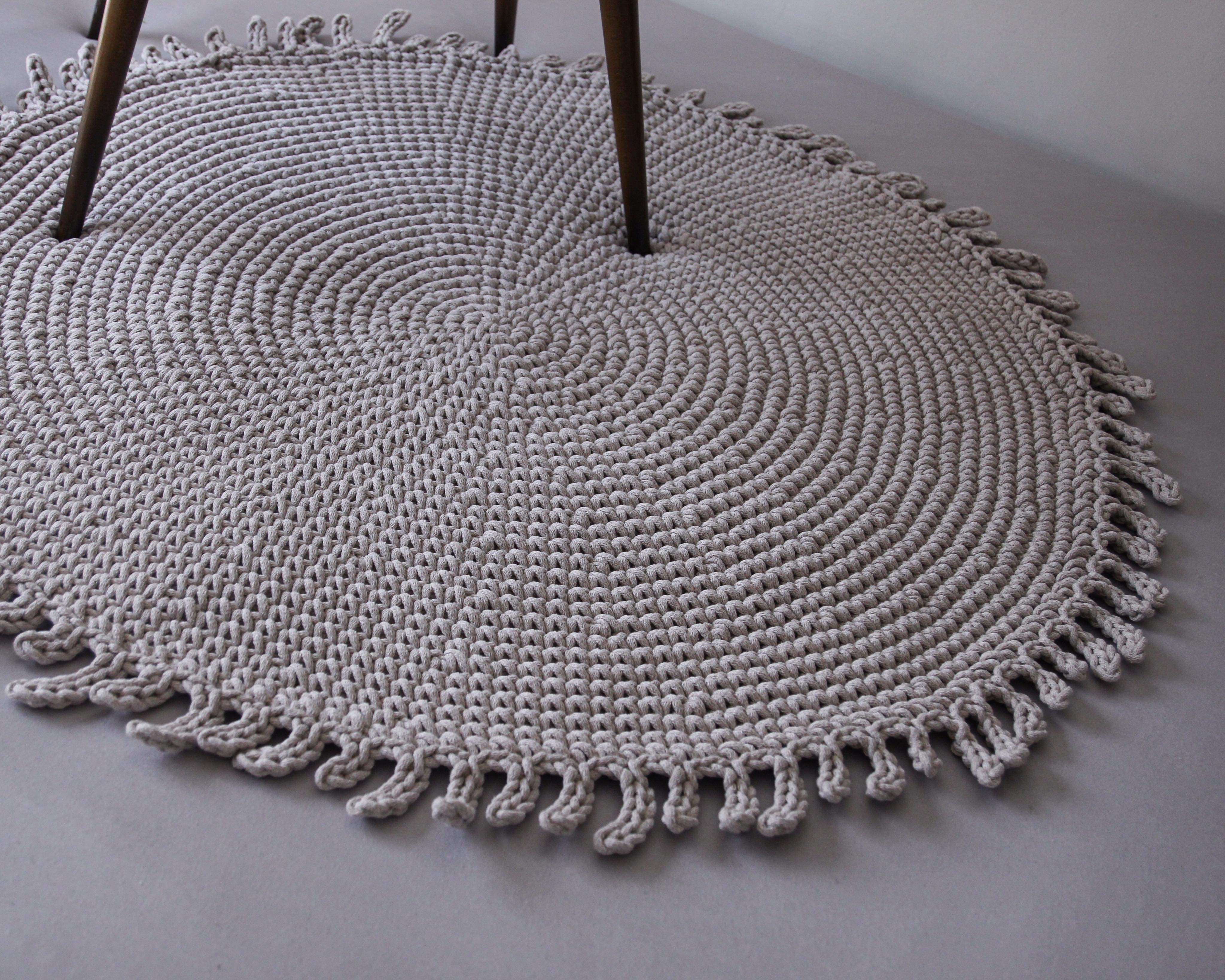 Crochet rug SUN | OATMEAL