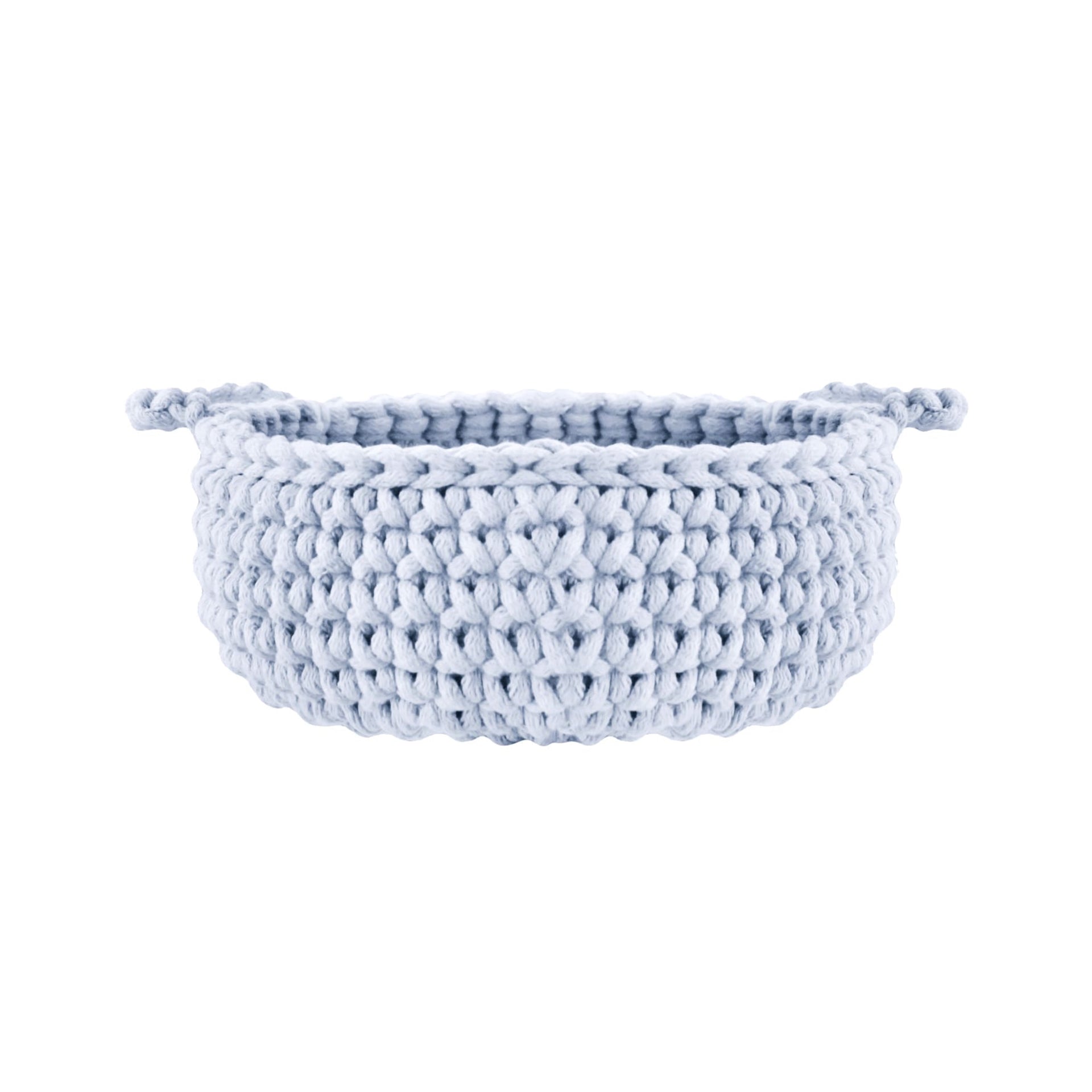 Crochet flat basket, Small | BABY BLUE