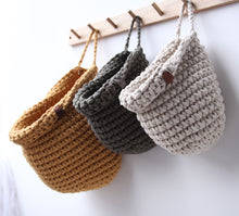 Crochet hanging bags | OLIVE GREEN