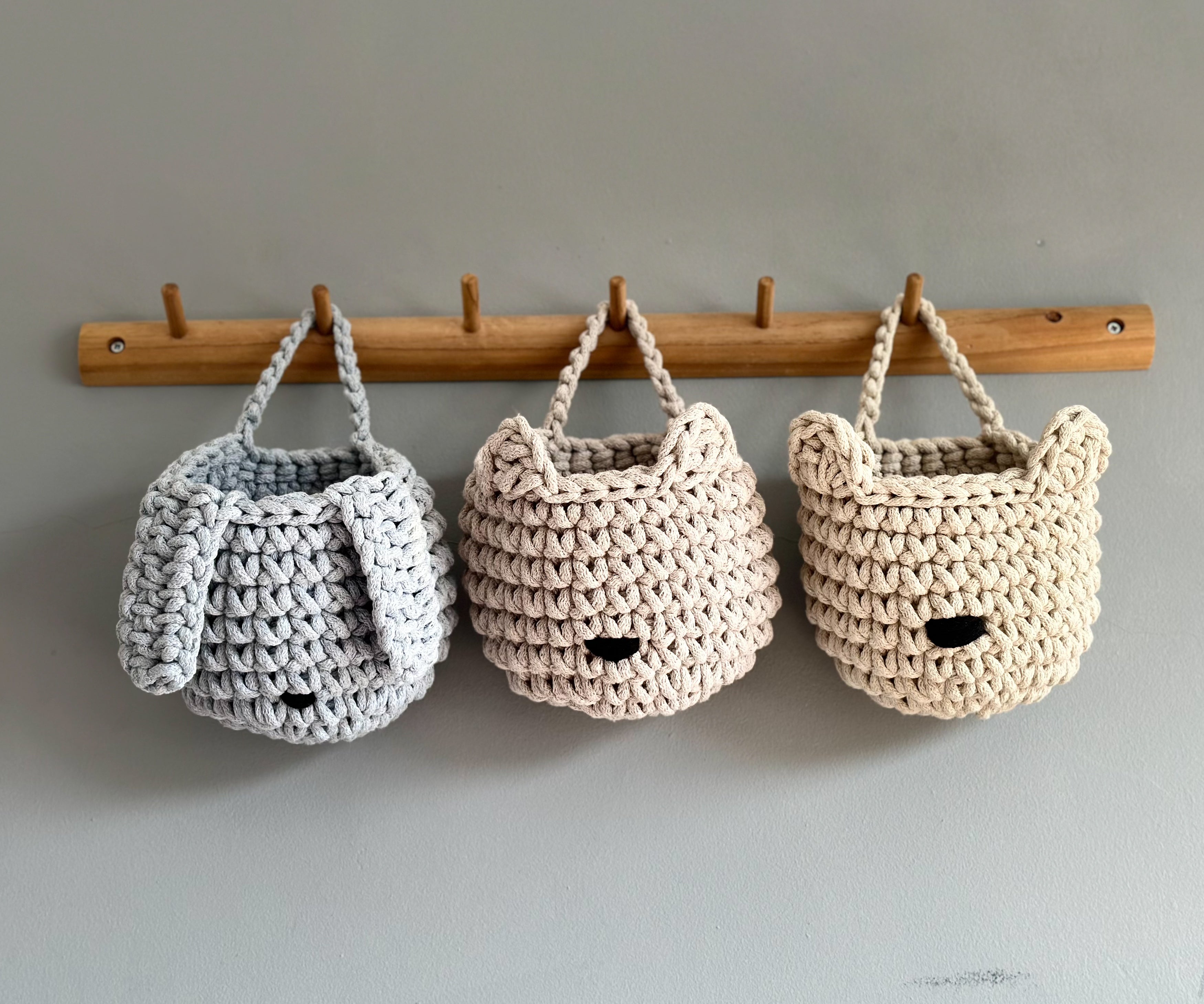 Crochet bunny basket | BABY BLUE