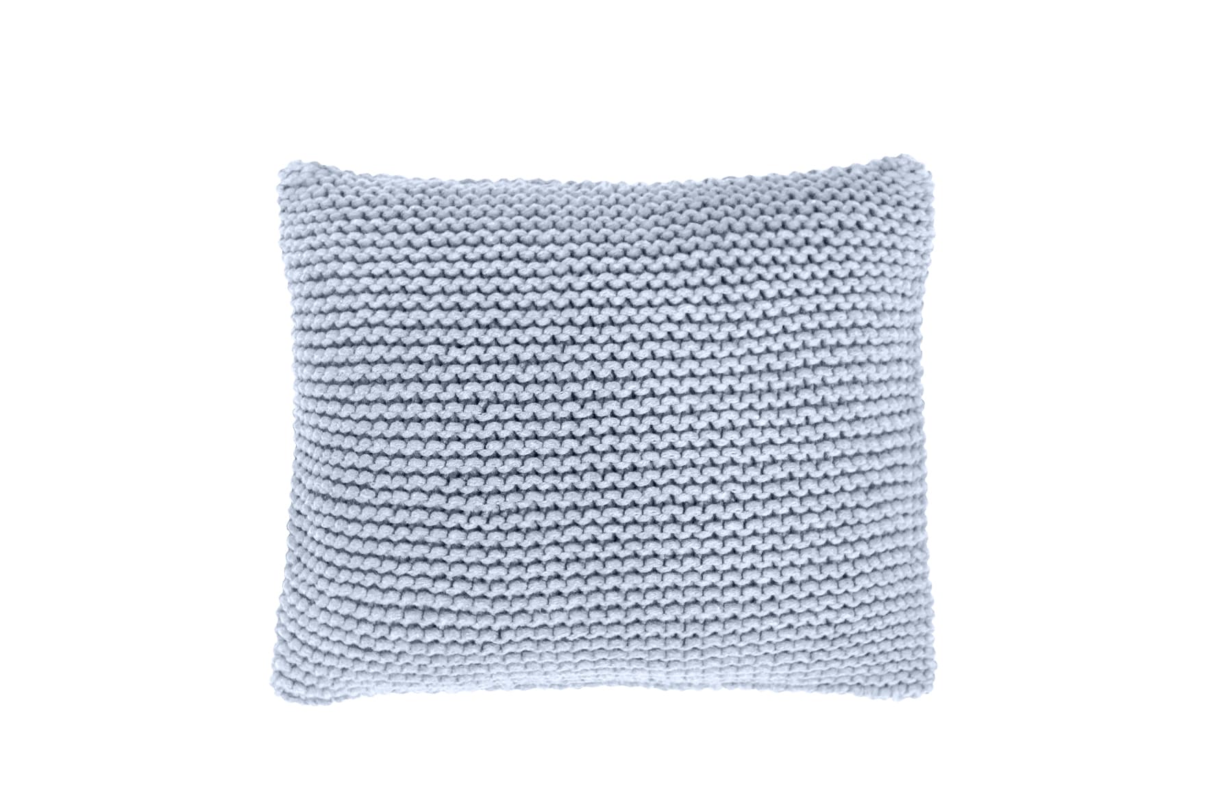 Knitted square cushion | BABY BLUE