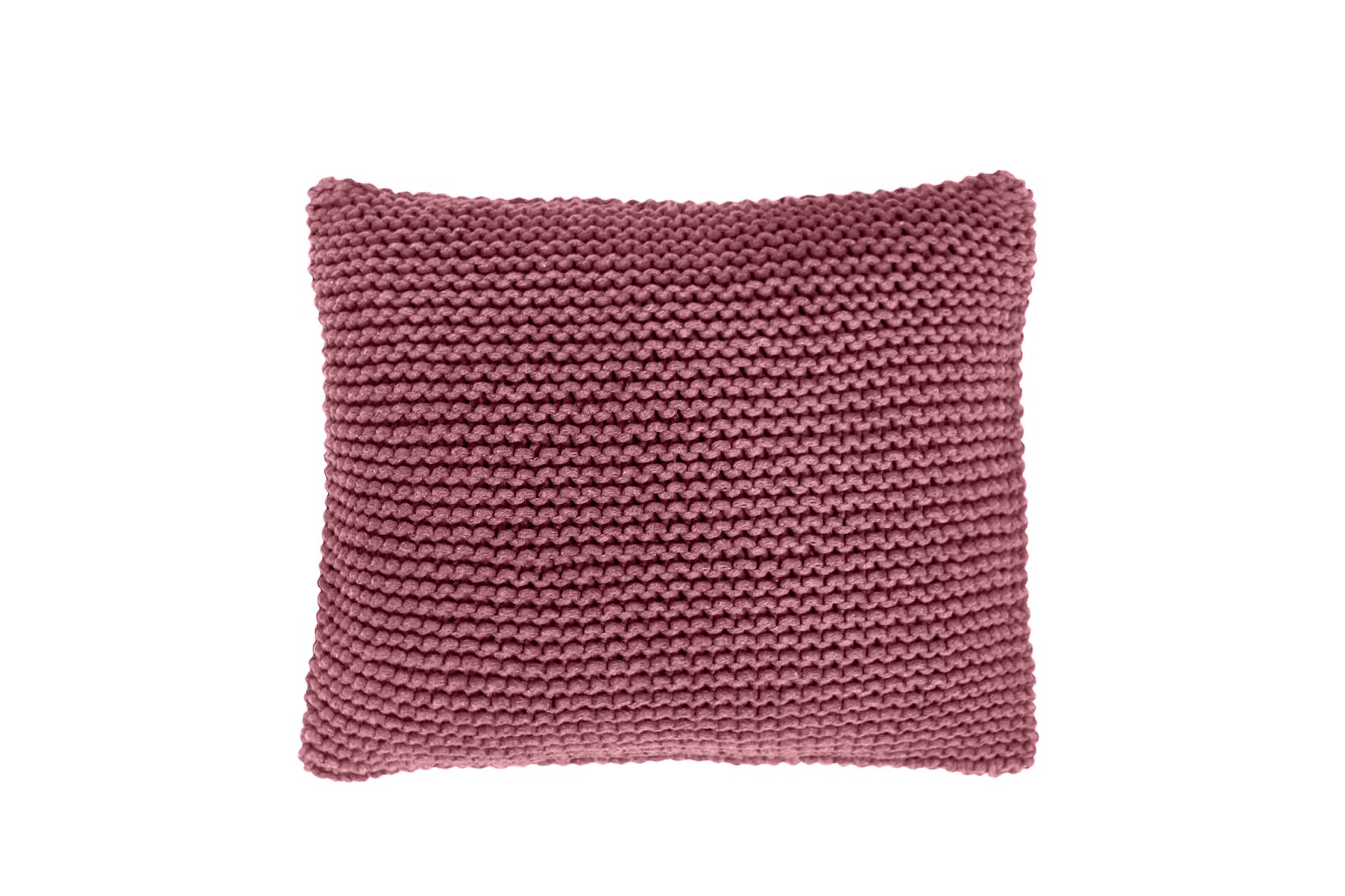 Knitted square cushion | OLD ROSE