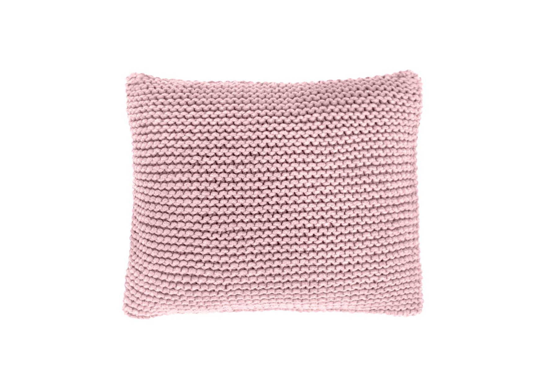 Knitted square cushion | POWDER PINK
