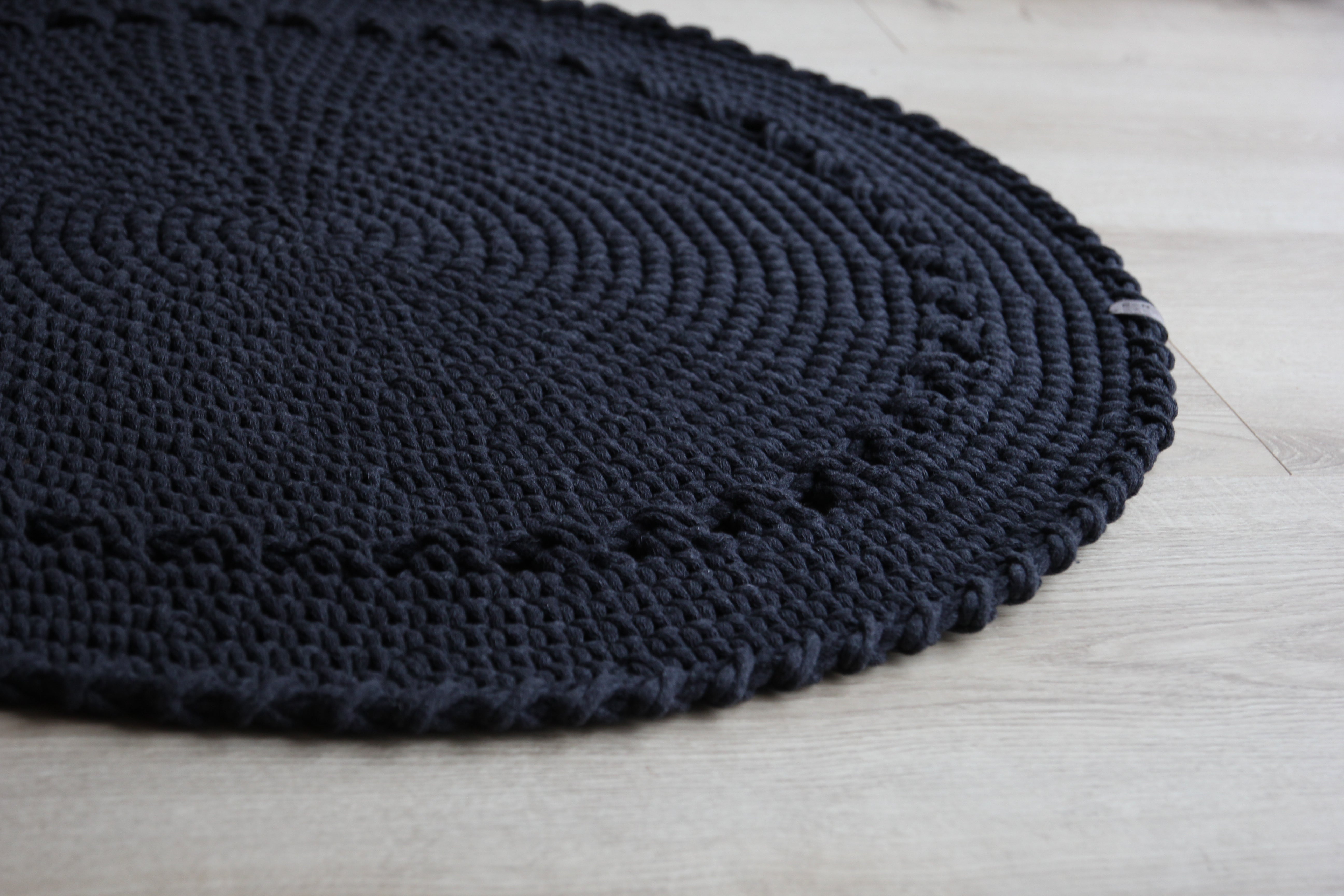 Crochet rug NEBO | CHARCOAL