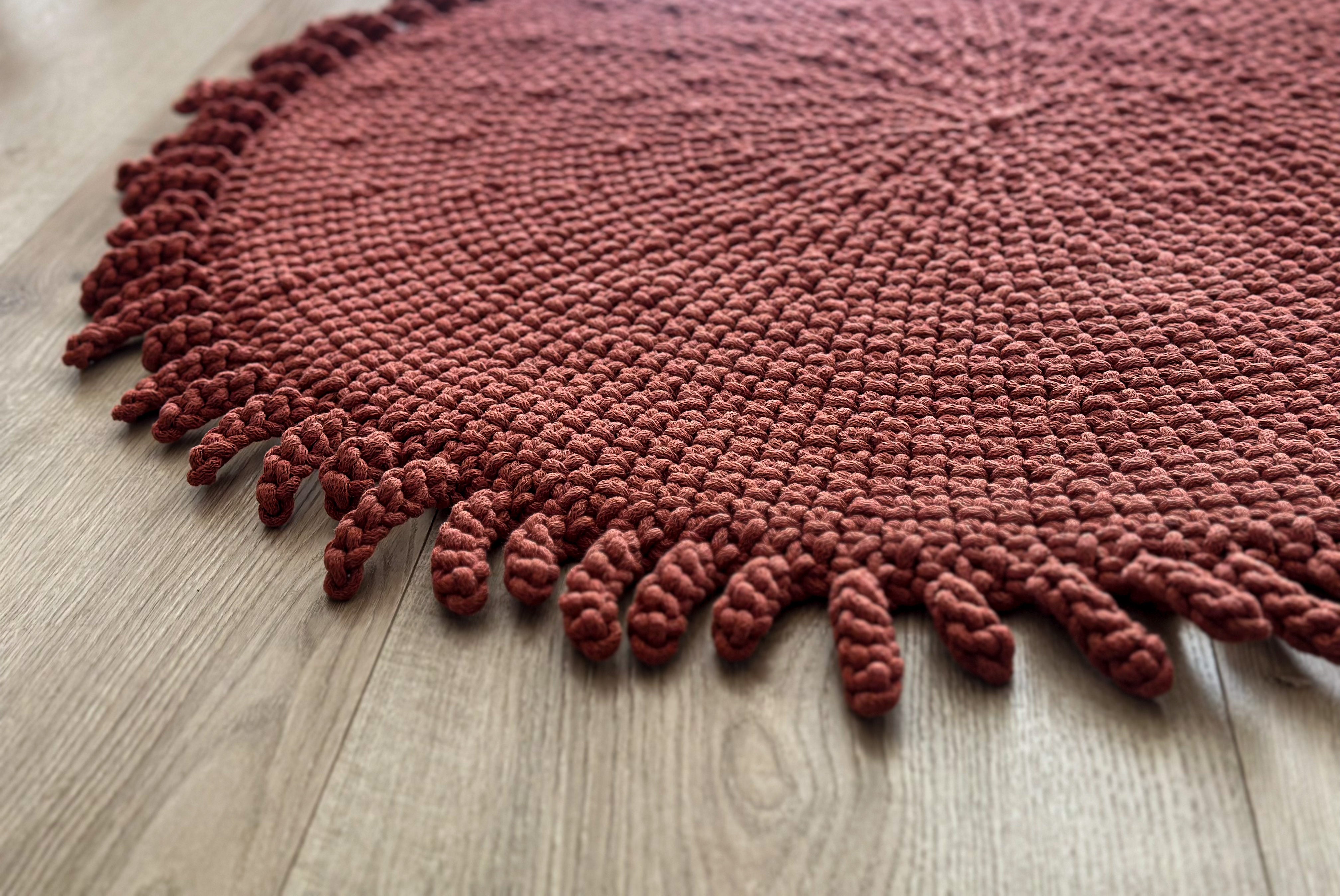 Crochet rug SUN | TERRACOTTA