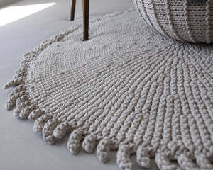 Crochet rug SUN | OATMEAL