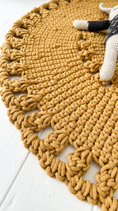 Crochet BOHO rug | MUSTARD