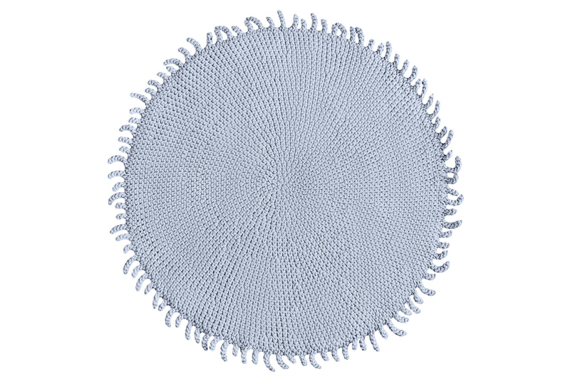 Crochet rug SUN | BABY BLUE