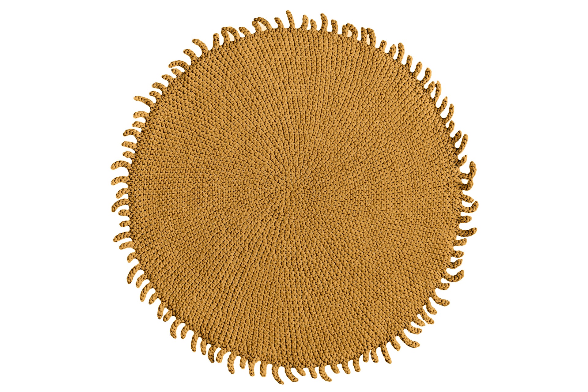 Crochet rug SUN | MUSTARD