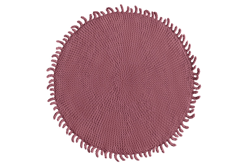 Crochet rug SUN | OLD ROSE