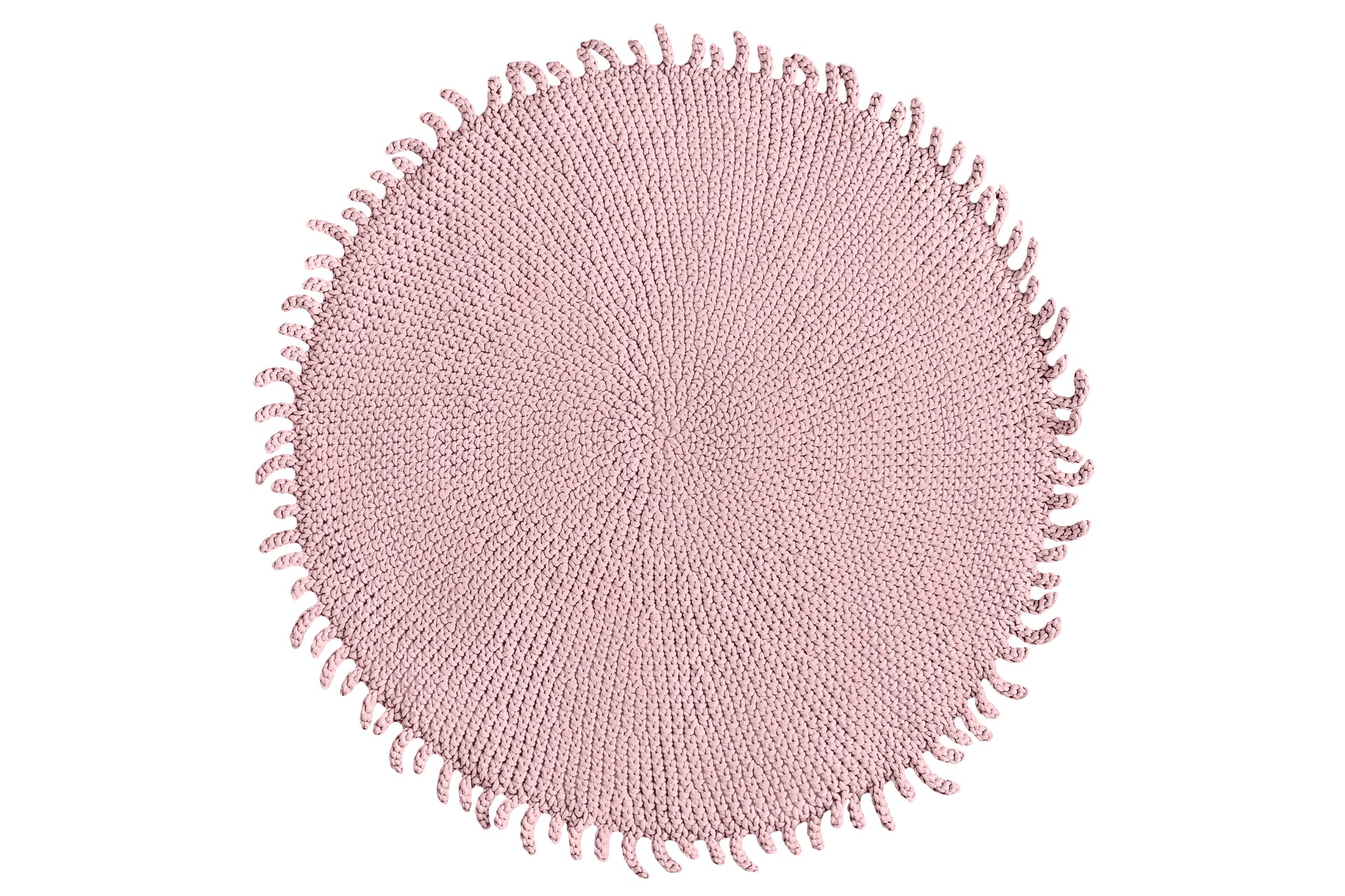 Crochet rug SUN | POWDER PINK