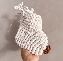 Crochet Reindeer Stocking | Ivory & Cinnamon Nose