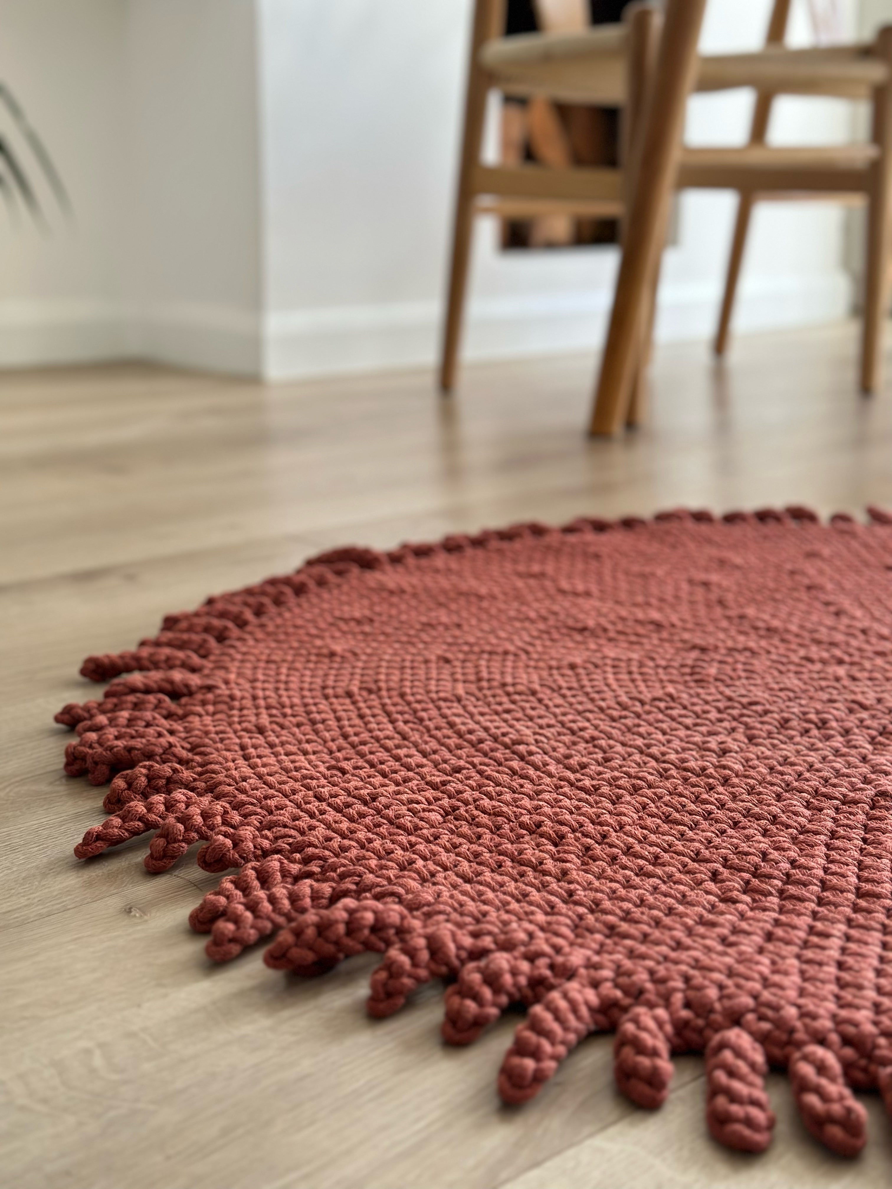 Crochet rug SUN | IVORY - Zuri House