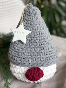 Crochet Gnome Christmas Basket | Personalised name