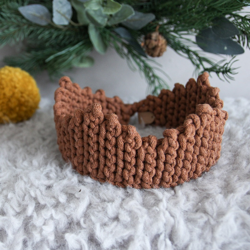 Natural cotton crown | cinnamon