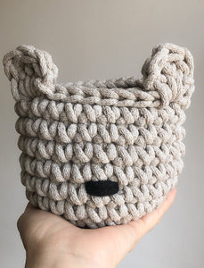 Bear basket | OATMEAL - Zuri House