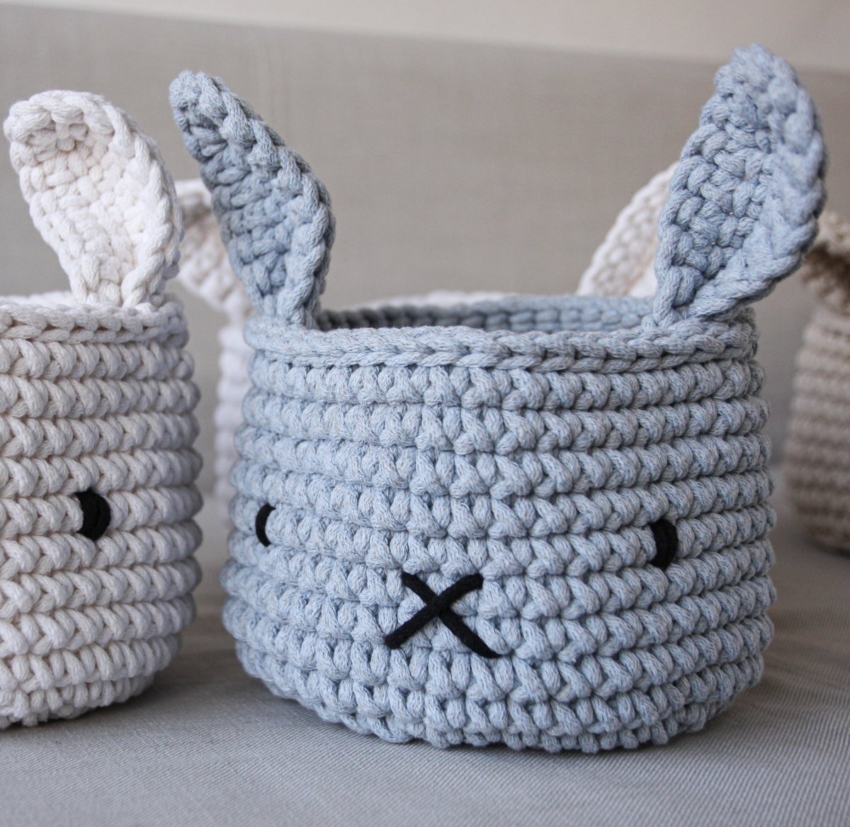 Bunny Basket | BABY BLUE - Zuri House