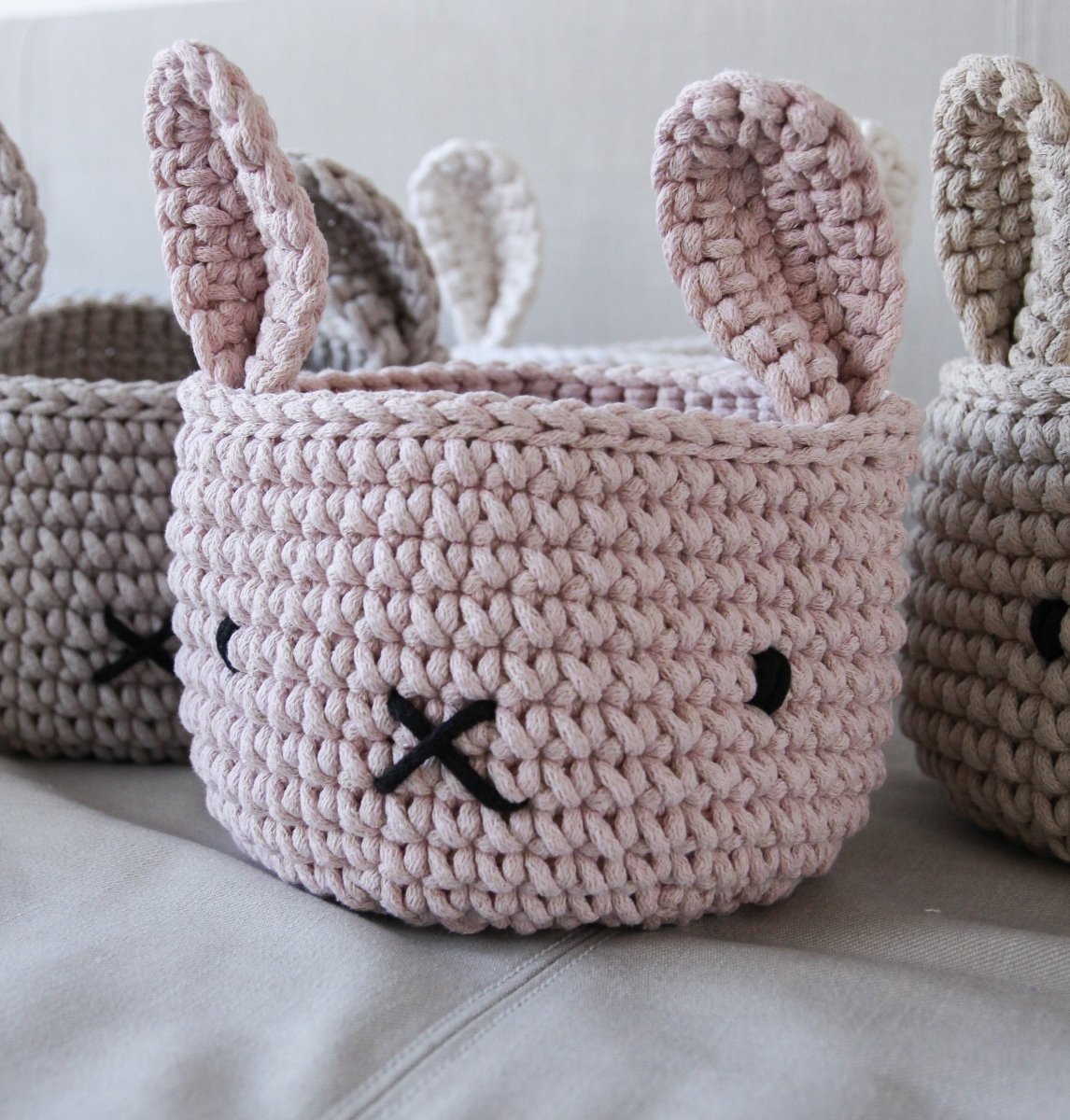 Bunny Basket | PALE PINK - Zuri House