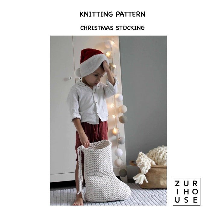 Christmas Stocking - Knitting Pattern - Zuri House