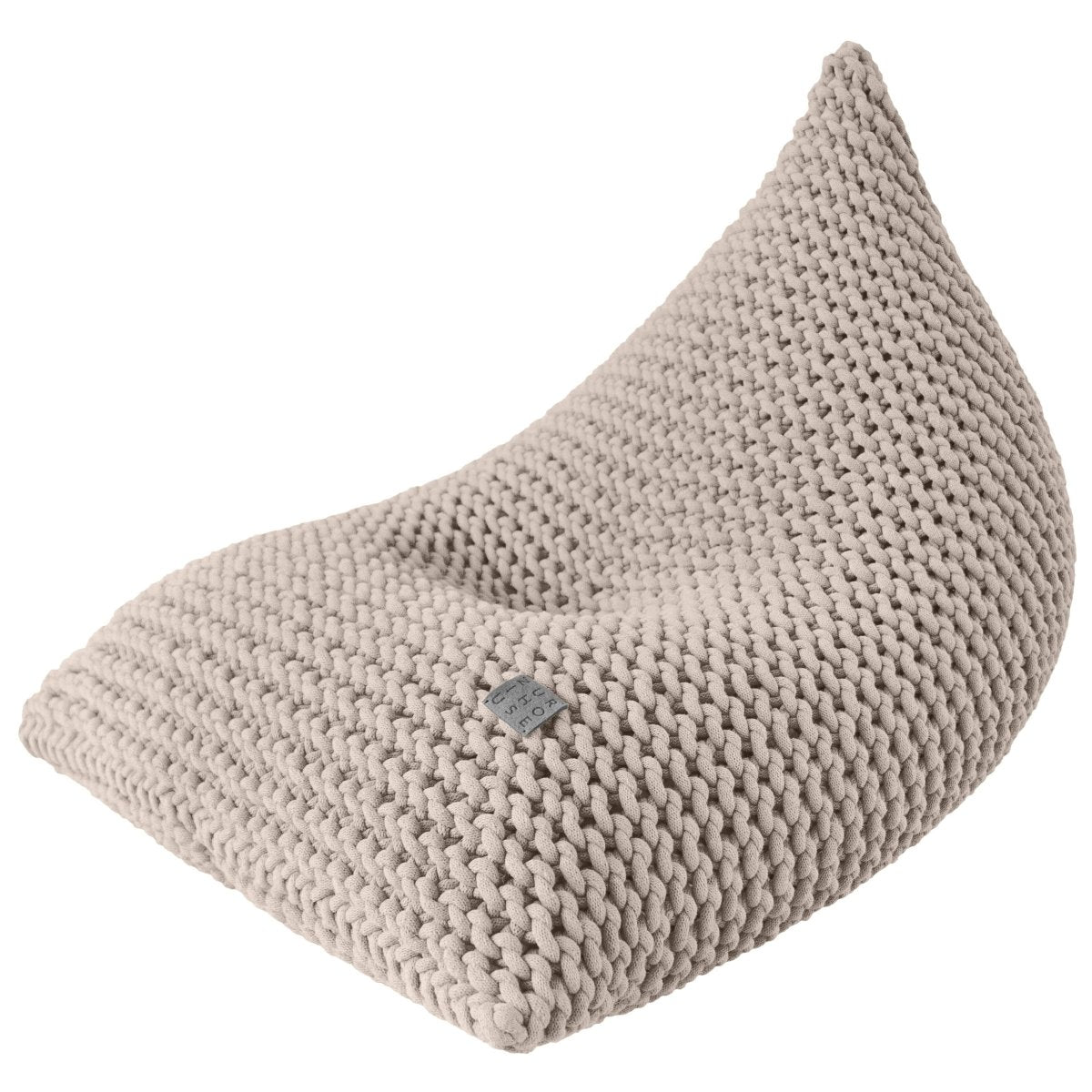 Chunky knitted bean bag | BEIGE - Zuri House