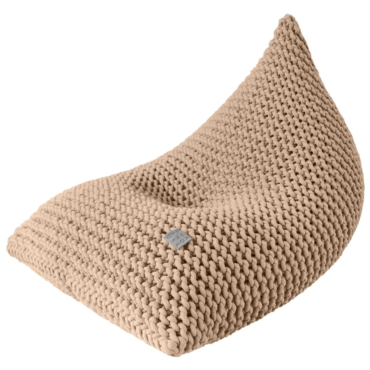 Chunky knitted bean bag | CARAMEL - Zuri House