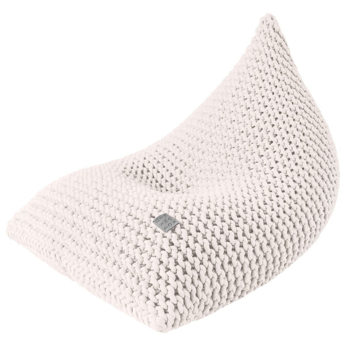 Chunky knitted bean bag | IVORY - Zuri House
