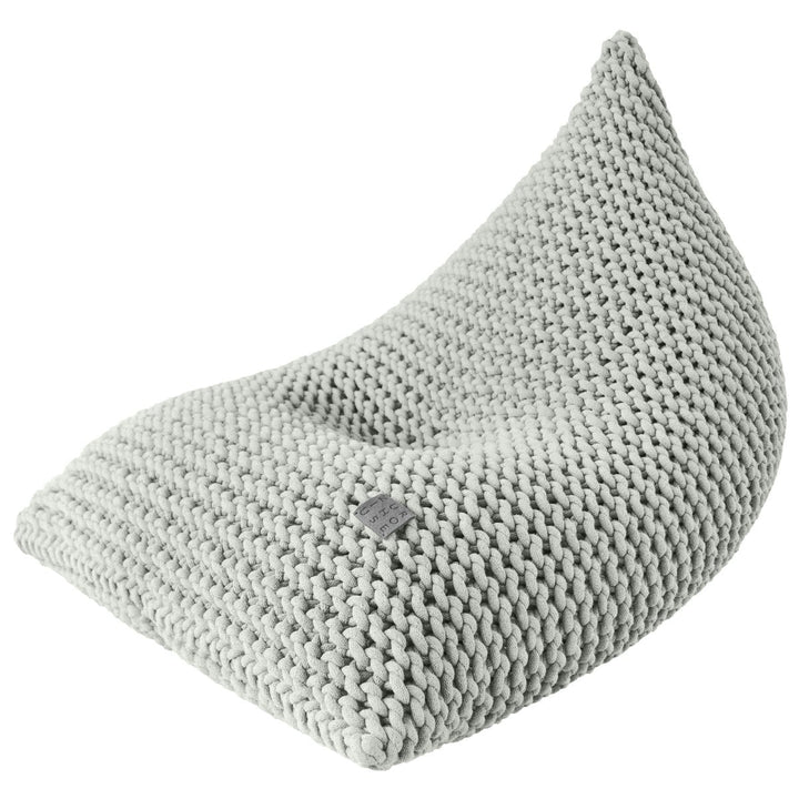 Chunky knitted bean bag | LIGHT OLIVE - Zuri House
