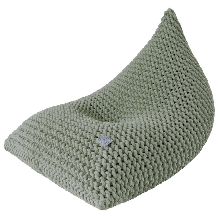 Chunky knitted bean bag | LIGHT OLIVE - Zuri House