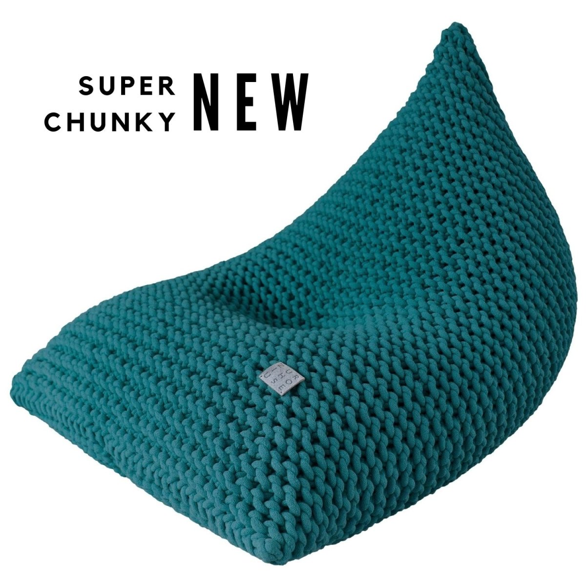Chunky knitted bean bag | OCEAN - Zuri House